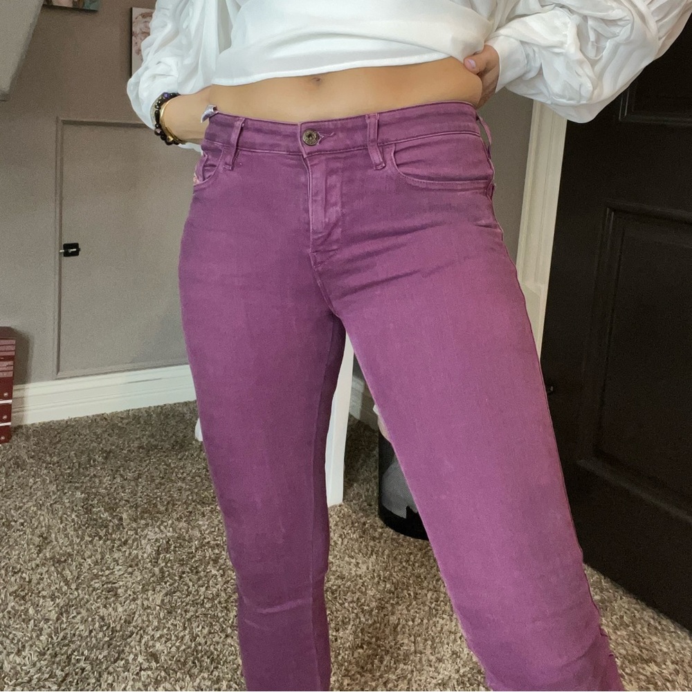 Skinny jeans stretch size W 26 super slim skinny regular waist purple Diesel